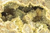 Yellow Crystal Filled Septarian Geode - Utah #251074-3